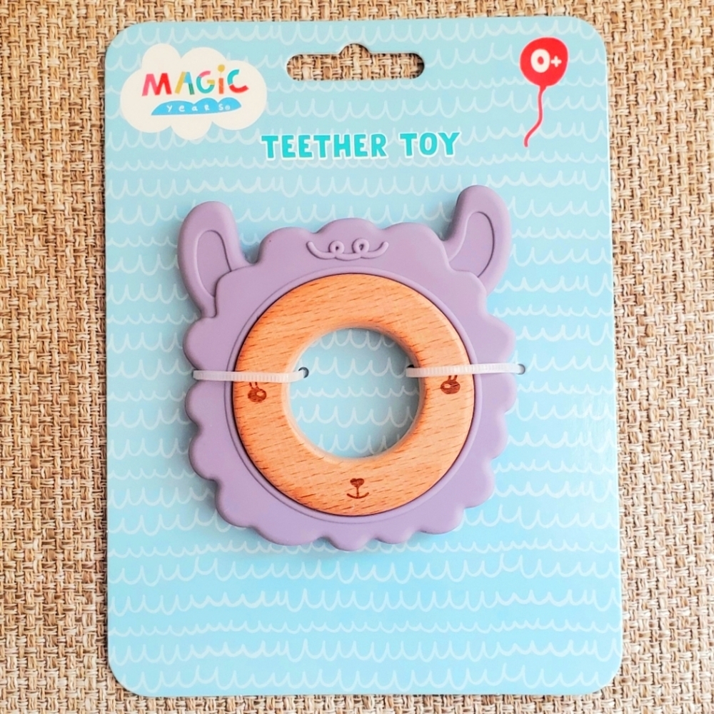 5/25 Magic Kids Purple Teether Toy With Wood